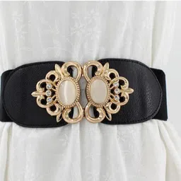 trexee Girls Party, Formal, Evening, Casual Black, Gold Fabric Belt-picture-10