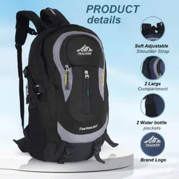 tracker TRK-501 Waterproof Rucksack with Metal Frame Back Support, for Travel, Trekking Rucksack - 50 L image 4