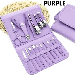 revatakg 16 PCS Nail Cutter Kit Nail Clipper, Manicure Pedicure Kit Stainless Steel-picture-14
