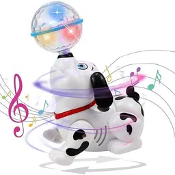 parteet Musical Dancing Dog Playing with Ball Flashing Music & Lights Toy for Baby Kids image 1
