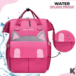 kraptick Diaper Bag for Babies with Kitten Design, Maternity Bags, Backpack Diaper Bag image 4