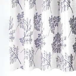 THE CONVERSION Grey Floral Room Darkening Window Curtain image 3