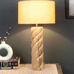 sapphire Fabric Wood Table Lamp With Shade-picture-29