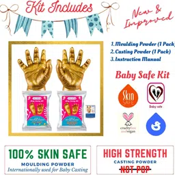 dream gifts Baby Hands & Feet 3D Casting Kit with Color Changing Baby Safe Moulding Powder Keepsake image 2