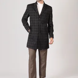 protex Tweed Checkered Coat For Men-picture-32