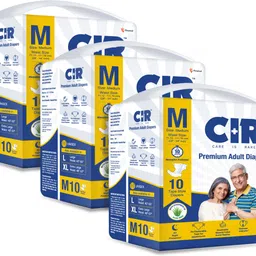 cir Premium Adult Diapers, Medium, Pack of 3 (30 units) Adult Diapers - M-picture-10