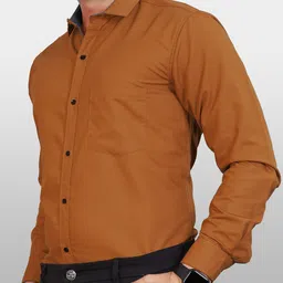 metronaut Men Regular Fit Solid Button Down Collar Casual Shirt image 2