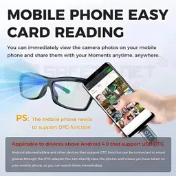 SKY HUB Spy Camera Glasses 1080P | Wearable Portable Video & Audio Recorder Spy Camera image 2