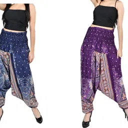 fusfus Printed Rayon, Cotton Women Harem Pants-picture-14