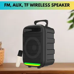 GUGGU Monster (WIRELESS TOWER SPEAKER) Dynamic Thunder Sound With Karaoke MicG258 35 W Bluetooth Tower Speaker-picture-12