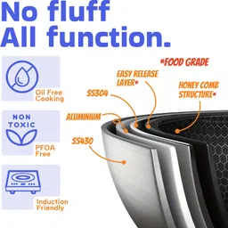 durapan Non-Stick Triply Dosa Tawa with SafeHEX™ Technology & Side Handles – 3.5mm Thk Tawa 30 cm diameter image 4