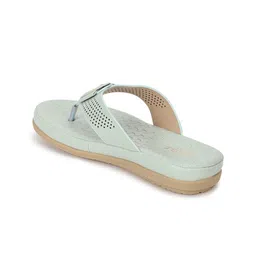 Truffle Collection Textured Open Toe Flats image 3