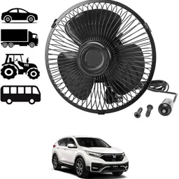 Black Compact Sleek Design 6inch/12V Car Interior High Airflow Fan-75 Car Interior Fan-image-53