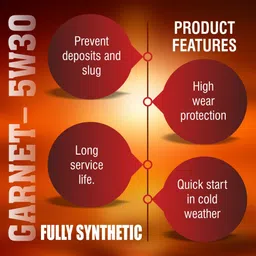 pl super palco Garnet 5W30 Fully Synthetic Engine Oil 5 Litre API SN & ILSAC GF-5 BS-6 Diesel & Petrol Cars Fuel Efficiency Quick Cold Start Prevents Sludge & Deposits Full-Synthetic Engine Oil image 5