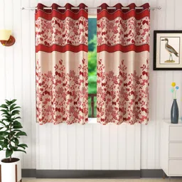 152.4 cm (5 ft) Polyester Semi Transparent Window Curtain (Pack Of 2)-image-30