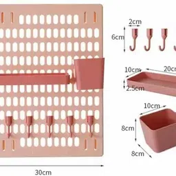 zvonko 1 Set Punch-Free Perforated Board Kitchen Workshop Pegboard image 3