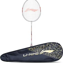 li-ning Smash XP 90 IV Badminton Racket (Set of 1 + 1 Full Cover) (Strung, White/Silver) White Strung Badminton Racquet-picture-27