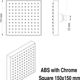 PEARL SHP-522 Good Quality Chrome High Water Pressure Adjustable Precision Products Plastic (ABS) with Chrome Overhead Shower Wall Bathroom Adjustable Overhead Shower image 4