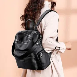 jaisom Small 20 L Laptop Backpack Small 18 L Laptop Backpack Purse Travel Vintage PU Leather Bag For Women-picture-15