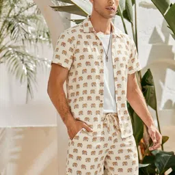 rich vibe Shirt Regular Shorts Co-ords Set image 3