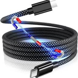 pericat Magnetic Charging Cable 1 m Metal Braided 100W Type C Fast Charging Cable 1M Nylon Braided-picture-13