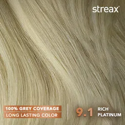 streax Cream Hair Colour-Pack of 2 ,140 ml , Rich Platinum No-9.1 image 2