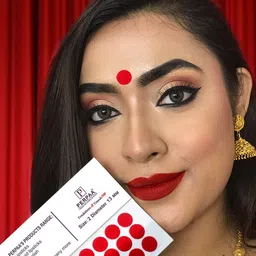 PERPAA Set of 16 Premium Velvet Sticker Kumkum Bindi Flaps - Red + Maroon + Burgundy + Black image 5