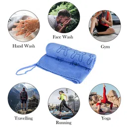 Kuber Industries Blue 4 Pieces Printed Cotton Lint-Free Kitchen Towels image 4