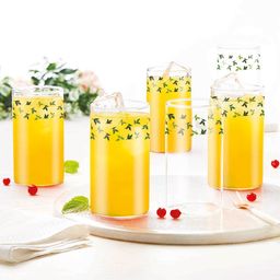 borosil (Pack of 6) Vision Sage 295ml 6pc Set Drinking Glass, Microwave & Dishwasher Safe Glass Set Water/Juice Glass-picture-9