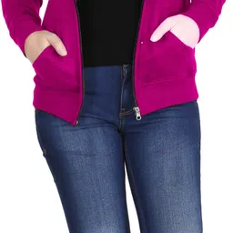 fleximaa Women Full Sleeve Solid Hooded Sweatshirt image 4