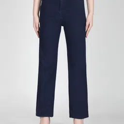 3butterflies Women Boyfriend Mid Rise Dark Blue Jeans-picture-25