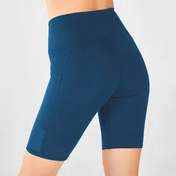 flingr Solid Women Blue Cycling Shorts image 2