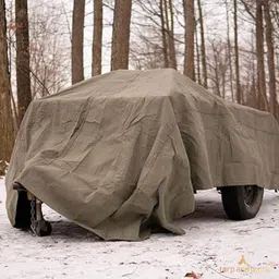 tarp and tents Canvas Tarpaulin 6x18ft – 610 GSM Heavy Duty Waterproof Cover Tent - For Outdoor use, tent, farm equipment, construction sites, and rain protection image 2