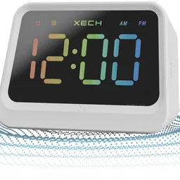 xech Digital White Clock image 1