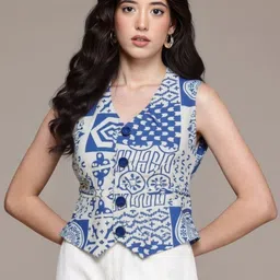 maykr Printed Women Waistcoat-picture-27