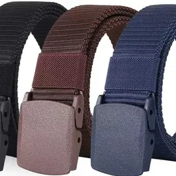 jkm collection Men Casual Multicolor Nylon Belt image 1