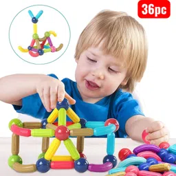 sarasi Jumbo Size Magnetic Sticks Building Blocks for Kids, 36 Pcs Magnetic Sticks-picture-11