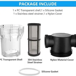 lexicon Pack of 2 Female in-Line Strainer, Water Filter Cartridge (1/3",80Mesh) Washing Machine Dryer Lint Filter image 5