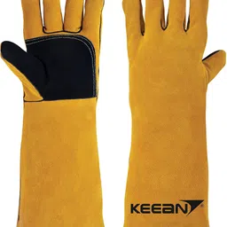 keean MIG/ARC/TIG Welding 16 Inch Gloves Heavy Duty Heat&Fire Resistant at 500°C Leather Safety Gloves-picture-18