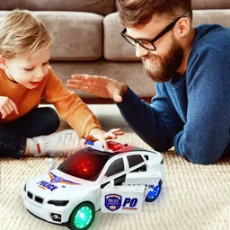 kavana Bump & Go 3D Lights Police car with Sound and Lights Police Siren image 4