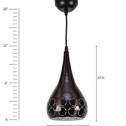 areezo Black Cutting Edge Modern Hanging Lights (Bulb Not incl.)(Pack of 1) Pendants Ceiling Lamp image 5