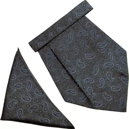 VOICI Paisley Design Purple color pocket square and Cravat-image-38