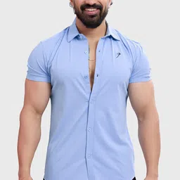 Men Slim Fit Solid Casual Shirt-image-20
