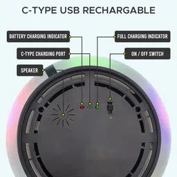 buddynjoy BJ Rechargeable With Music And Light Indoor Hoverball Air Soccer Football image 2