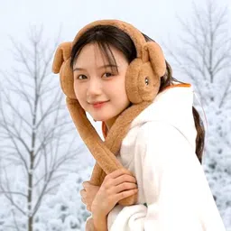 Rabbit Design Soft Foldable Ear Moving Winter Earmuff for Girls & Kids Ear Muff-image-37