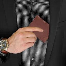 cotnic Men & Women Evening/Party Brown Genuine Leather Wallet-picture-38