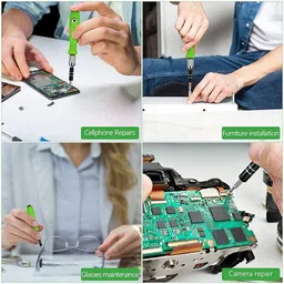 pormono 32 in 1 Mini Screwdriver Tool Set Kit with Magnetic Flexible Extension Rod Standard Screwdriver Set image 2