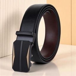 killer Men Formal Black Texas Leatherite Reversible Belt-picture-49