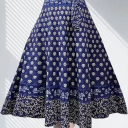 tankaviss Women Printed Regular Dark Blue Skirt-picture-28