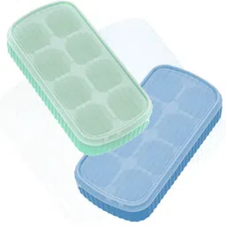 hm evotek Juice Silicone 8 Cube Ice Maker Mold for Juice & Cold Drinks Blue, Green Silicone Ice Cube Tray-picture-28
